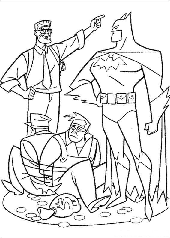 Plansa de colorat cu Batman 60 57
